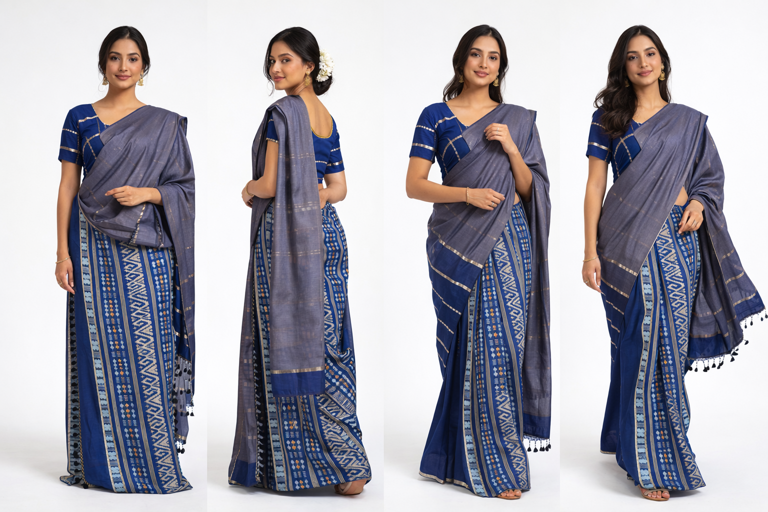 Royal Indigo Heritage Saree