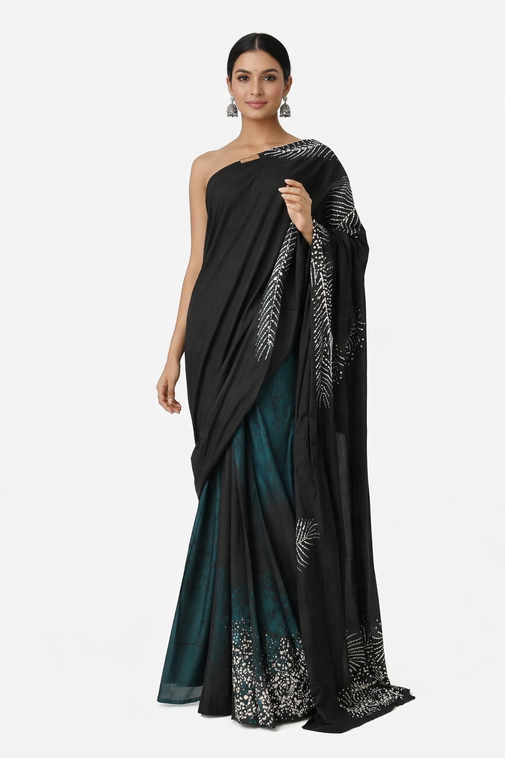 Black Teal Signature Saree