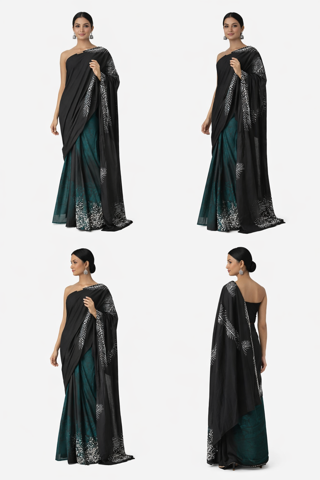 Black Teal Signature Saree